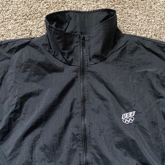 Vintage Rare Olympics USA Black Windbreaker Jacket - Picture 5 of 6